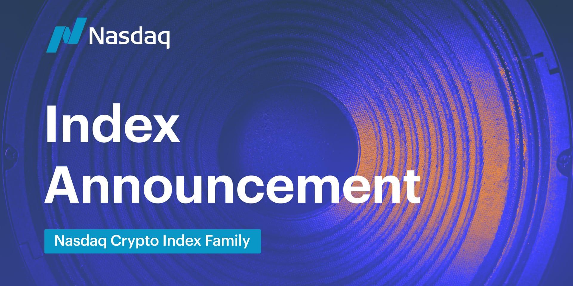 Nasdaq Crypto Index Family Free Float Supplies Announcement